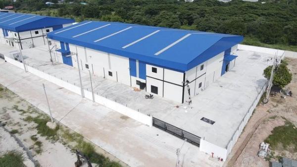 โรงงานสร้างใหม่ บนพื้นที่ 4 ไร่  ขนาด 2,000 ตรม.ออฟฟิศภายใน 2 ชั้น หนองบอนแดง บ้านบึง ชลบุรี